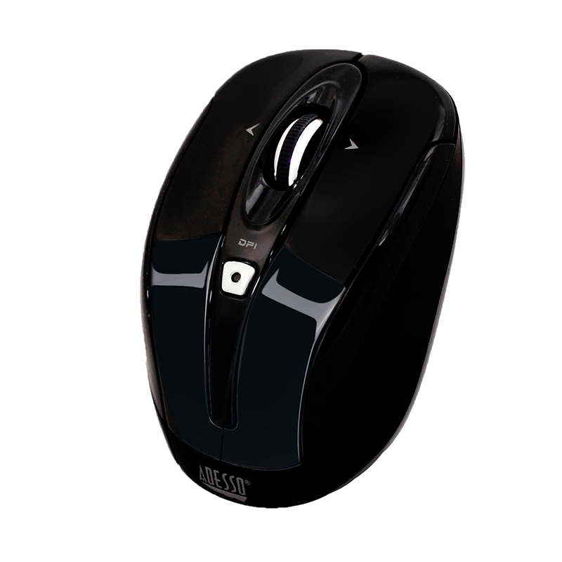 Adesso IMOUSE S60B Mouse - USB - Optical - 6 Button(s) - Black - Wireless - Right-handed